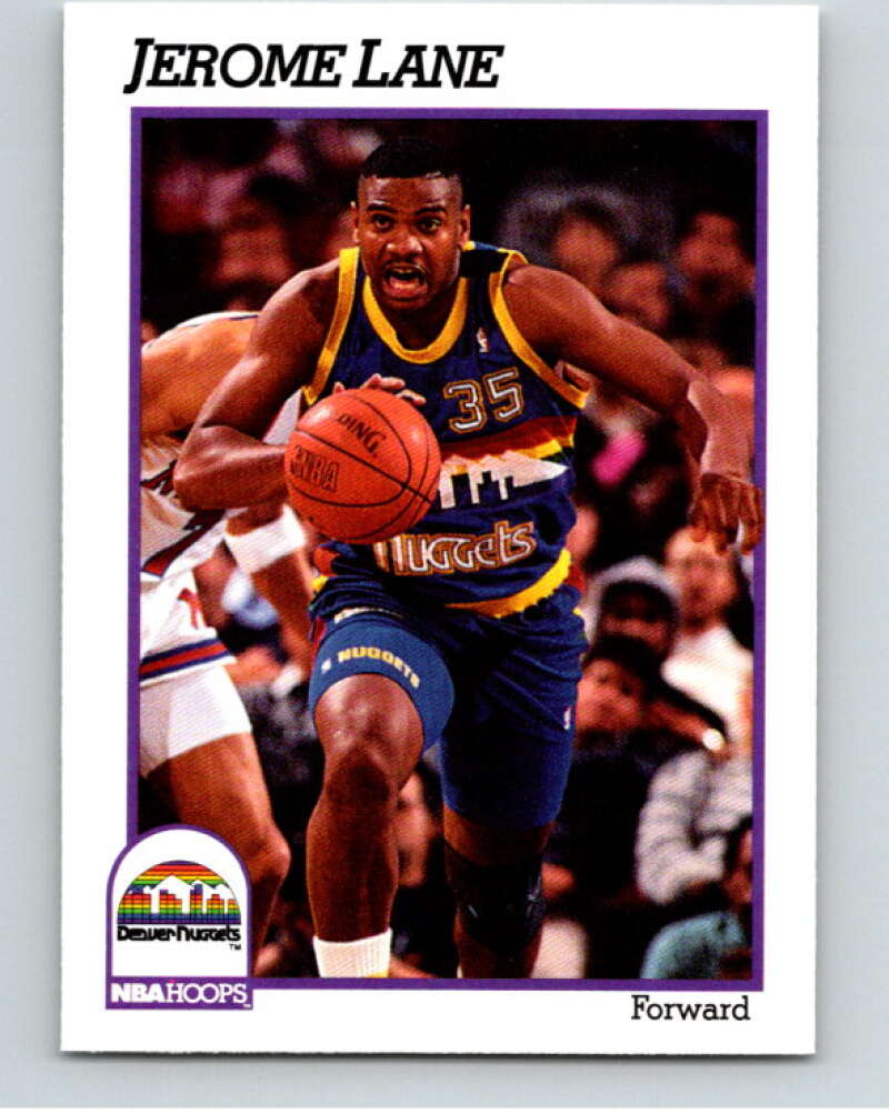 1991-92 Hoops #53 Jerome Lane Denver Nuggets V82166 Image 1