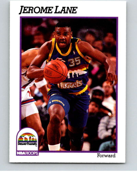 1991-92 Hoops #53 Jerome Lane  Denver Nuggets  V82167 Image 1