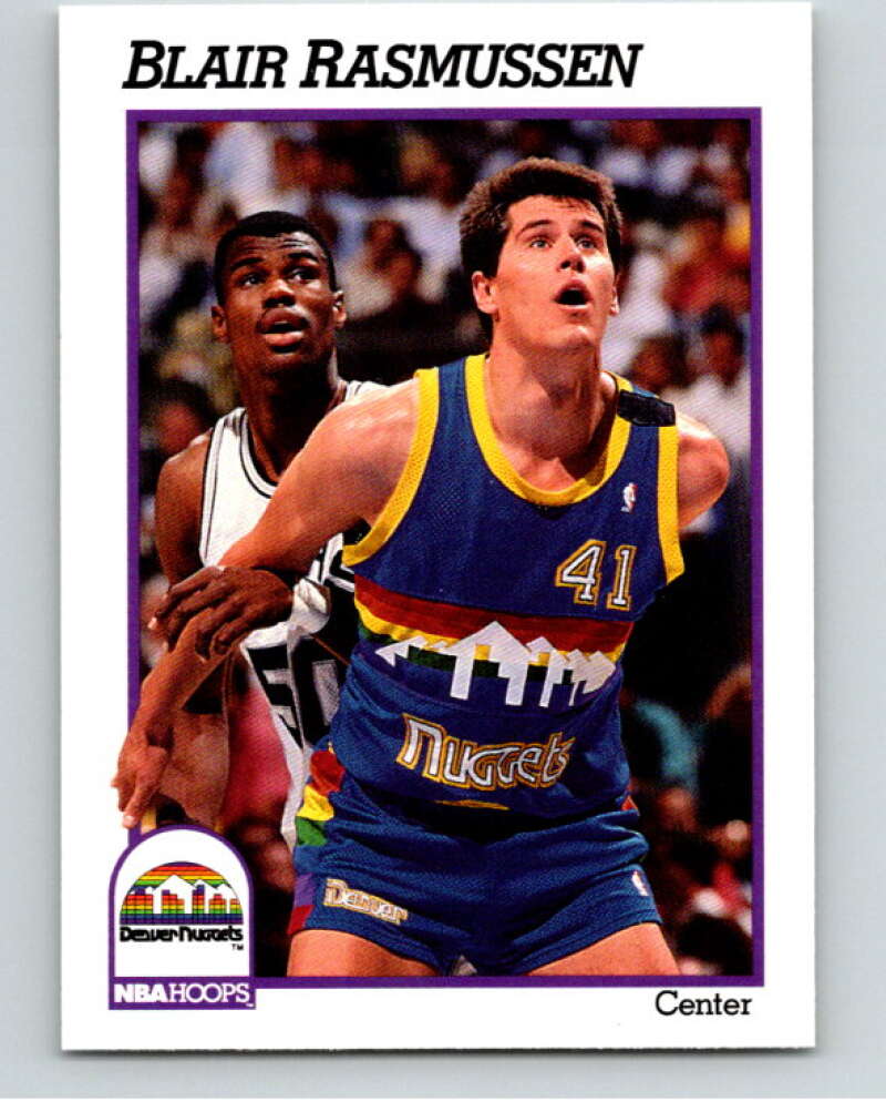 1991-92 Hoops #55 Blair Rasmussen Denver Nuggets V82168 Image 1