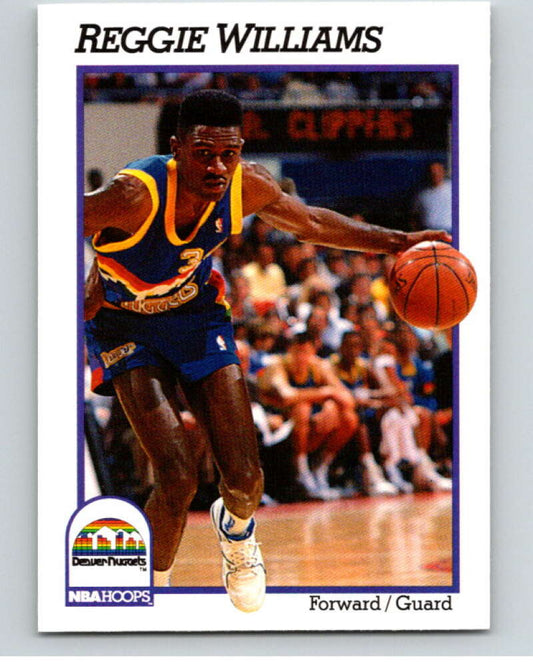 1991-92 Hoops #56 Reggie Williams  Denver Nuggets  V82169 Image 1