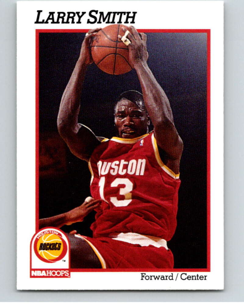 1991-92 Hoops #80 Larry Smith Houston Rockets V82188 Image 1