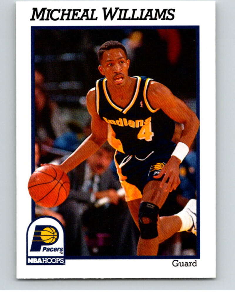 1991-92 Hoops #90 Micheal Williams Indiana Pacers V82200 Image 1