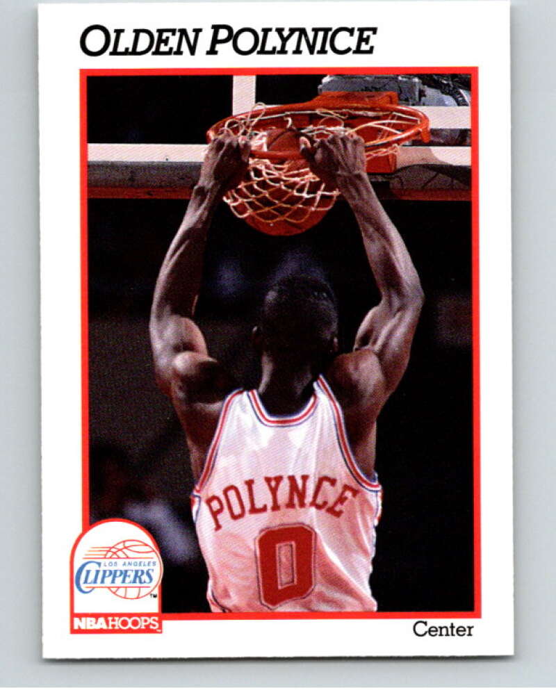 1991-92 Hoops #97 Olden Polynice Los Angeles Clippers V82207 Image 1