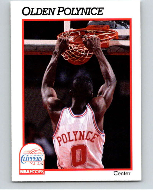 1991-92 Hoops #97 Olden Polynice  Los Angeles Clippers  V82207 Image 1