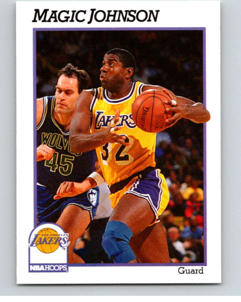 1991-92 Hoops #101 Magic Johnson Los Angeles Lakers V82212 Image 1