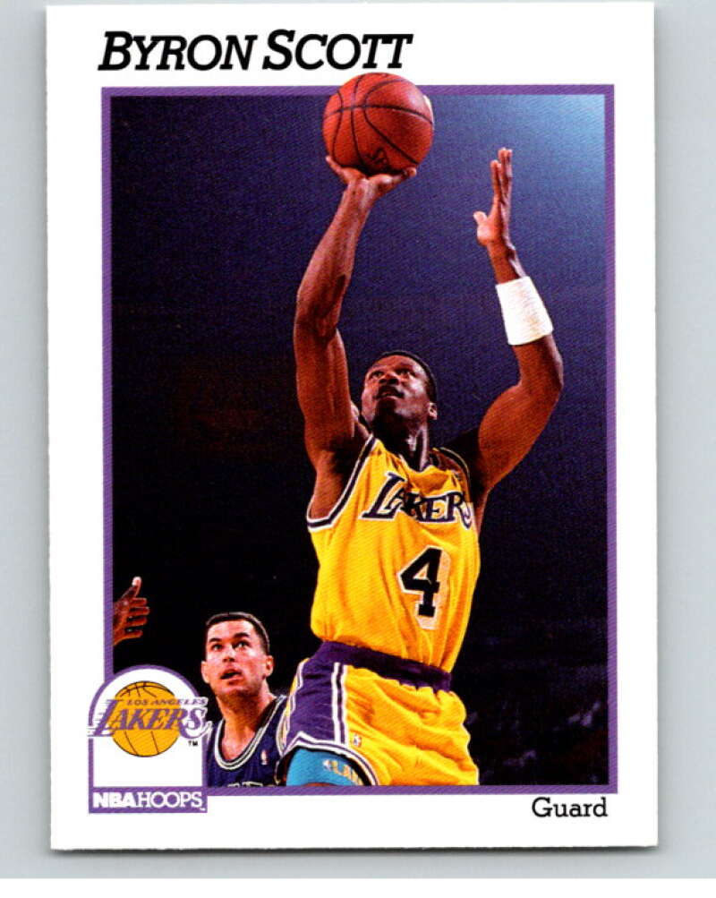 1991-92 Hoops #103 Byron Scott Los Angeles Lakers V82215 Image 1