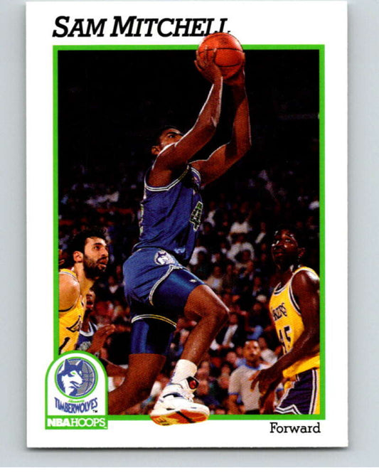 1991-92 Hoops #127 Sam Mitchell  Minnesota Timberwolves  V82240 Image 1