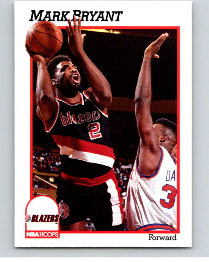 1991-92 Hoops #172 Mark Bryant Portland Trail Blazers V82280 Image 1