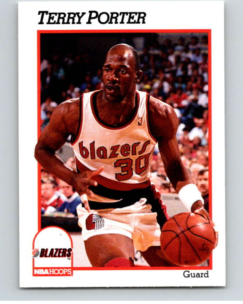 1991-92 Hoops #177 Terry Porter Portland Trail Blazers V82287 Image 1