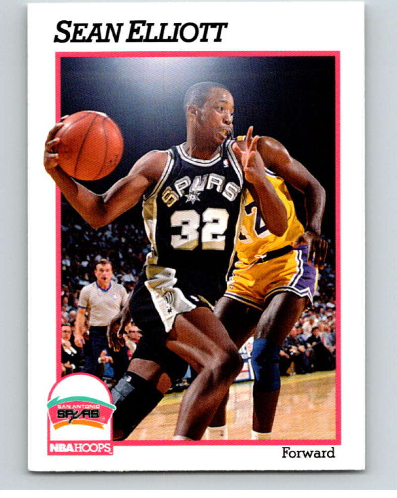 1991-92 Hoops #190 Sean Elliott San Antonio Spurs V82300 Image 1