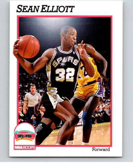 1991-92 Hoops #190 Sean Elliott  San Antonio Spurs  V82301 Image 1