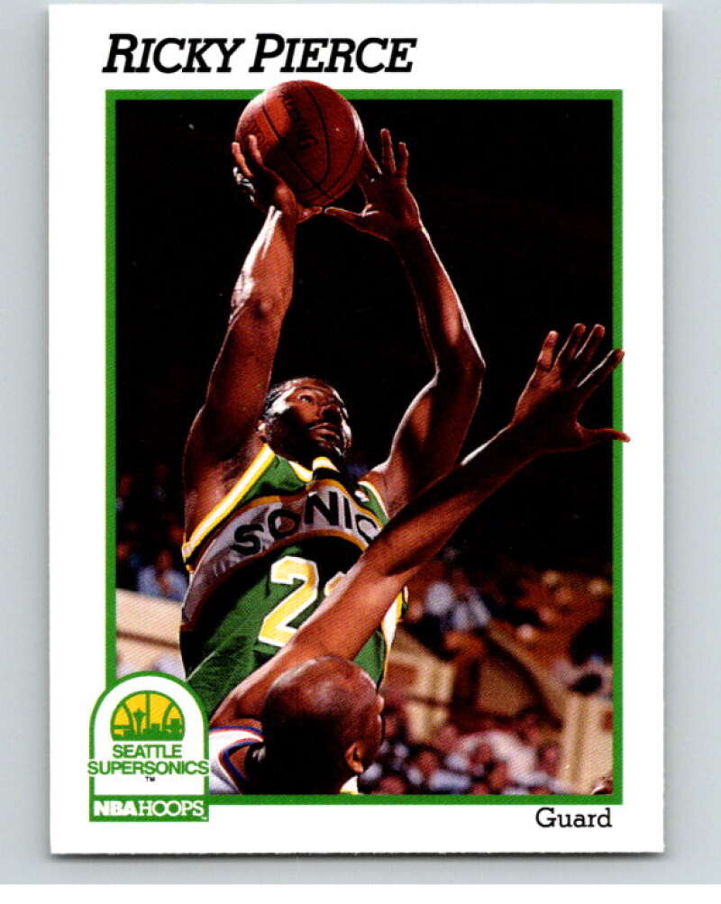 1991-92 Hoops #203 Ricky Pierce Seattle SuperSonics V82313 Image 1