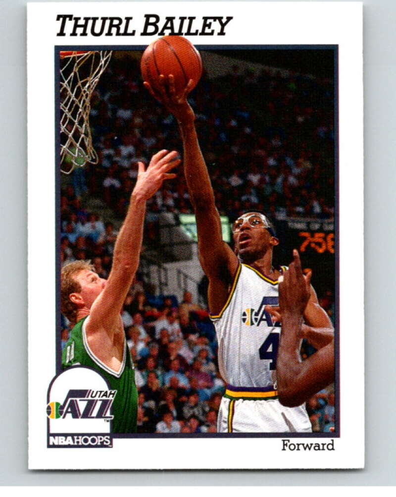 1991-92 Hoops #206 Mike Brown Utah Jazz V82316 Image 1