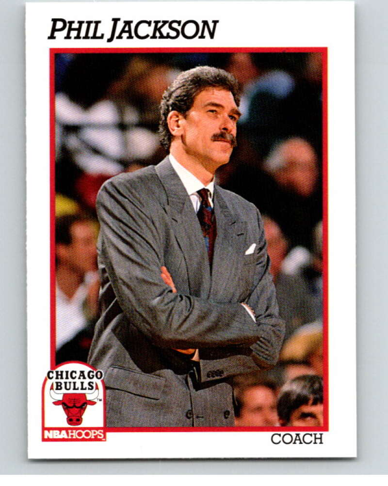 1991-92 Hoops #224 Phil Jackson CO Chicago Bulls V82333 Image 1