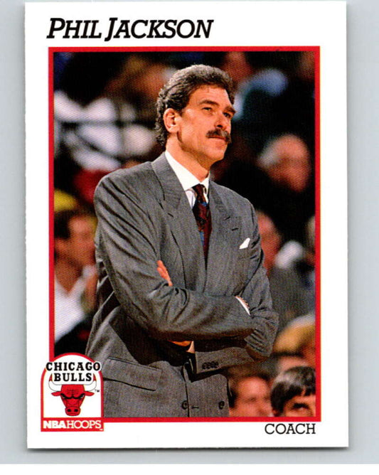 1991-92 Hoops #224 Phil Jackson CO  Chicago Bulls  V82333 Image 1