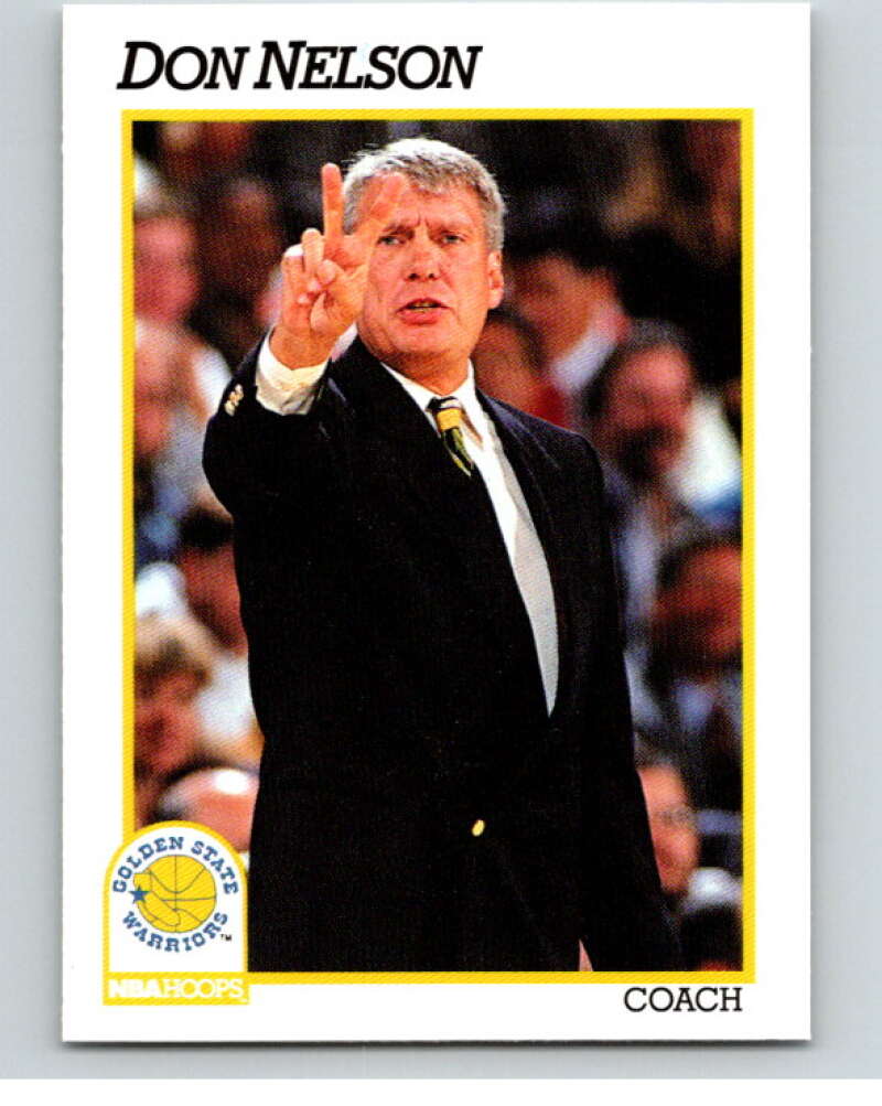 1991-92 Hoops #229 Don Nelson CO Golden State Warriors V82338 Image 1