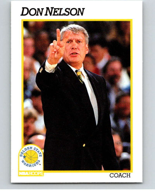 1991-92 Hoops #229 Don Nelson CO  Golden State Warriors  V82338 Image 1