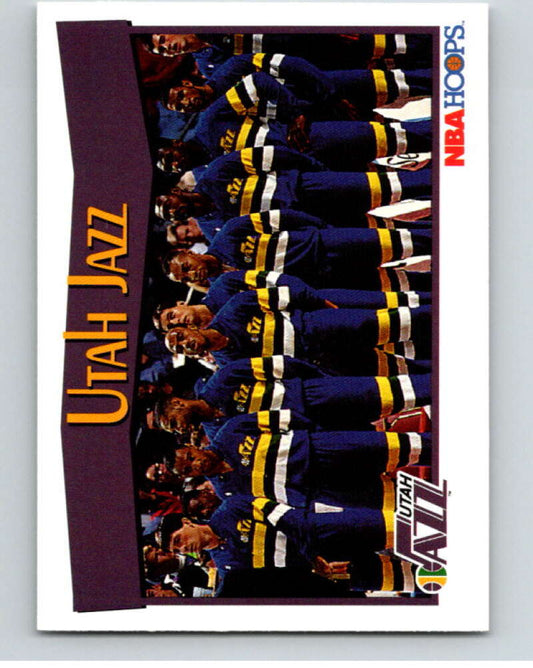 1991-92 Hoops #299 Utah Jazz  Utah Jazz  V82404 Image 1