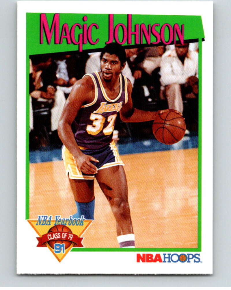 1991-92 Hoops #321 Magic Johnson YB Los Angeles Lakers V82423 Image 1