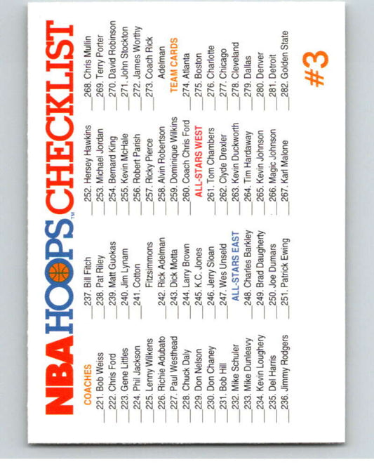 1991-92 Hoops #329 Checklist 2 UER   V82430 Image 1