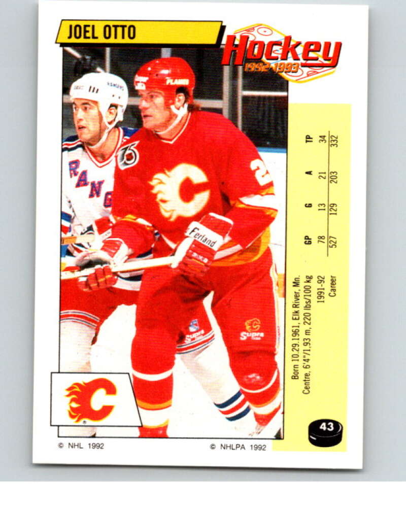 1992-93 Panini Stickers Hockey #43 Joel Otto Calgary Flames V82545 Image 1