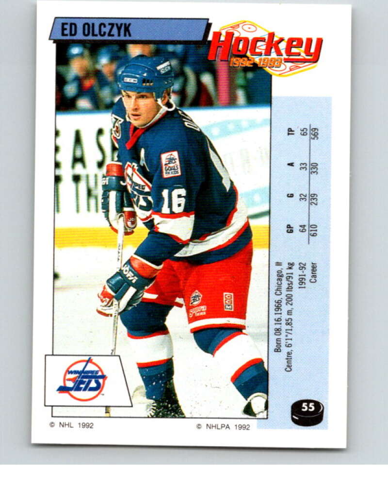 1992-93 Panini Stickers Hockey #55 Ed Olczyk V82570 Image 1