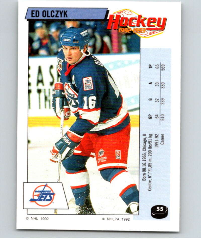 1992-93 Panini Stickers Hockey #55 Ed Olczyk V82571 Image 1