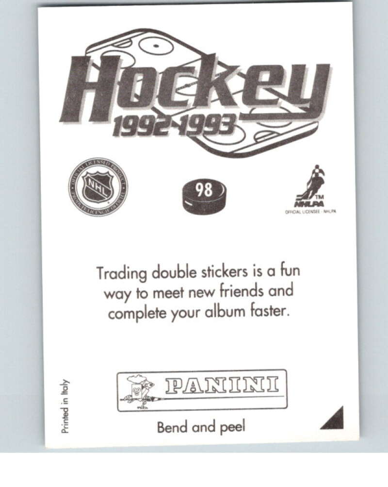 1992-93 Panini Stickers Hockey #98 Oilers Logo V82647 Image 2