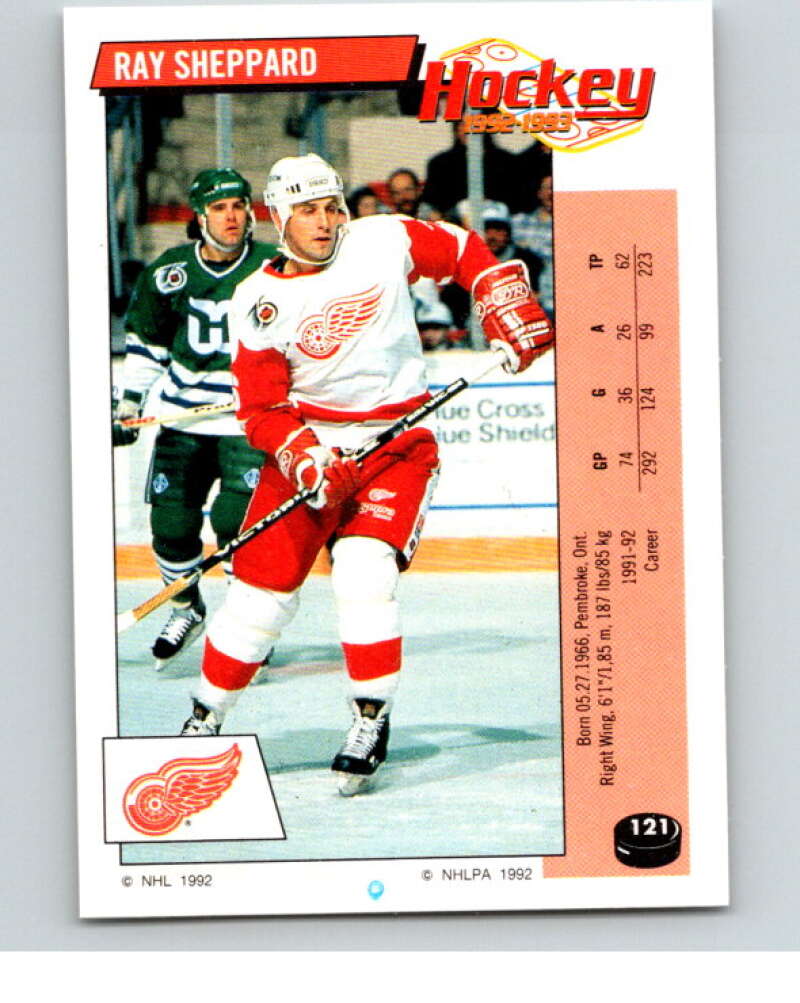 1992-93 Panini Stickers Hockey #121 Ray Sheppard Detroit Red Wings V82700 Image 1