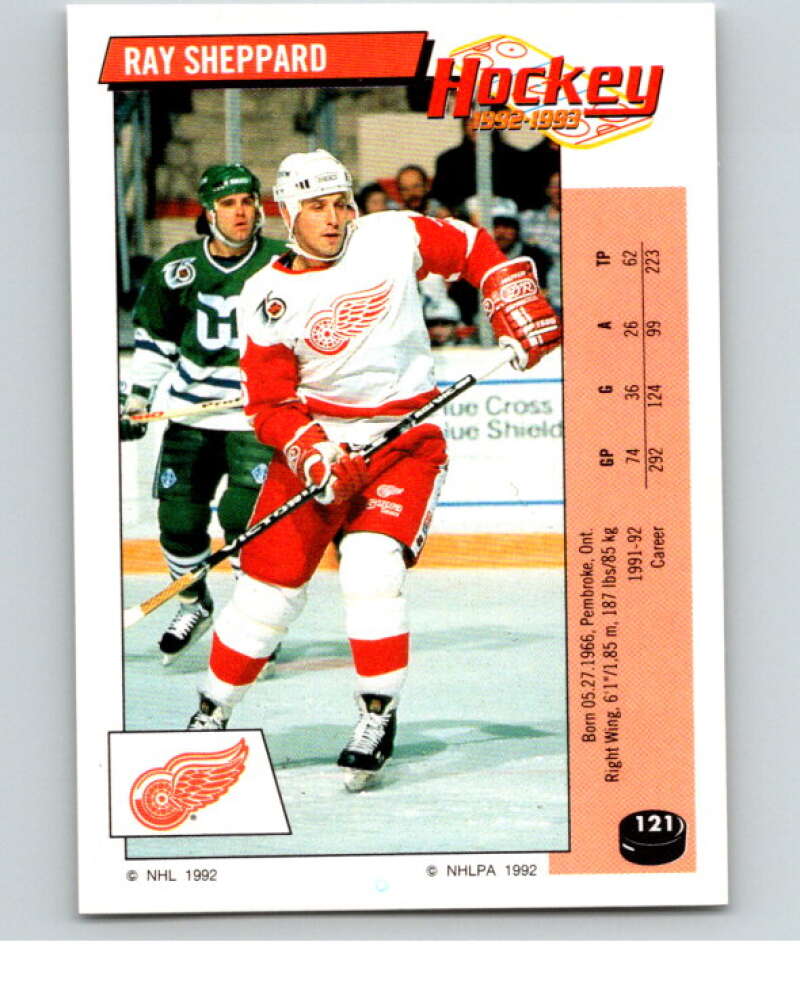 1992-93 Panini Stickers Hockey #121 Ray Sheppard Detroit Red Wings V82702 Image 1