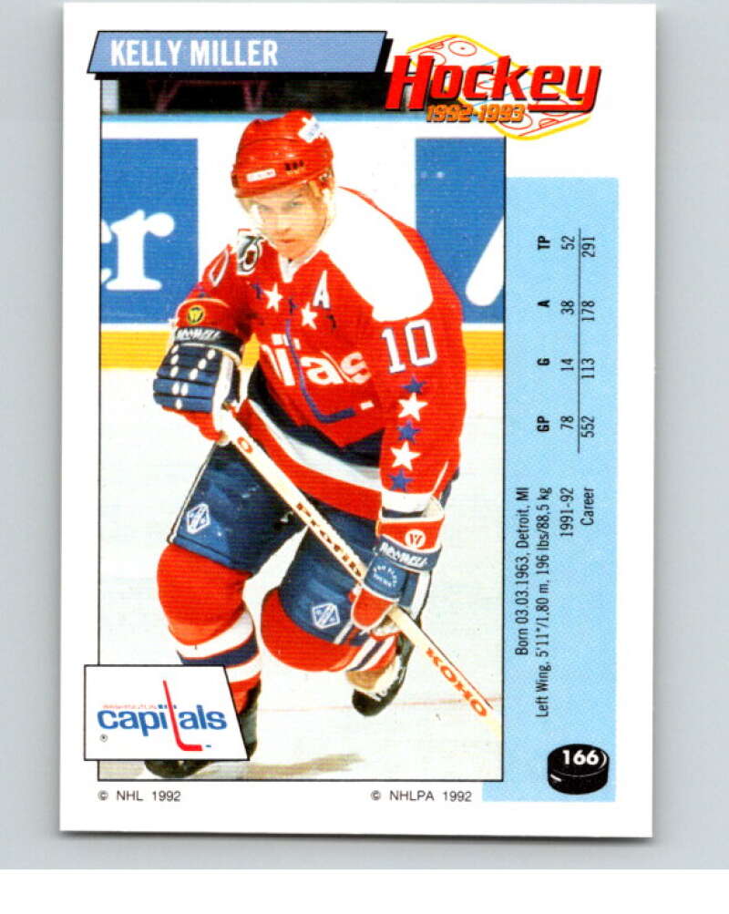 1992-93 Panini Stickers Hockey #166 Kelly Miller V82800 Image 1