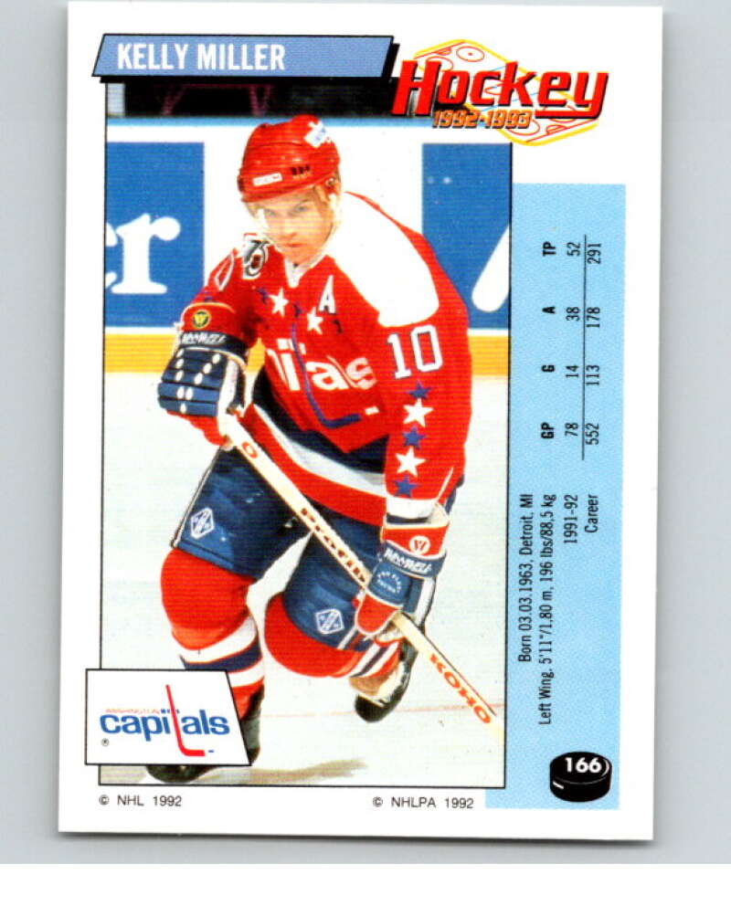 1992-93 Panini Stickers Hockey #166 Kelly Miller V82802 Image 1