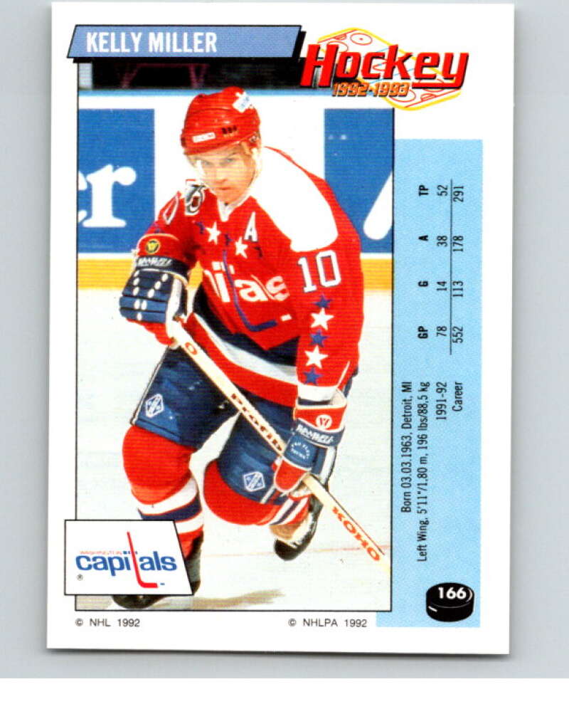 1992-93 Panini Stickers Hockey #166 Kelly Miller V82803 Image 1