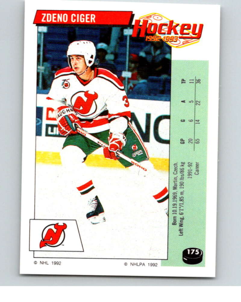 1992-93 Panini Stickers Hockey #175 Zdeno Ciger V82823 Image 1