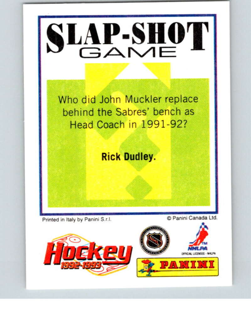 1992-93 Panini Stickers Hockey #233 Mark Messier V82958 Image 2