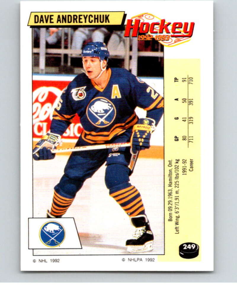 1992-93 Panini Stickers Hockey #249 Dave Andreychuk V82986 Image 1