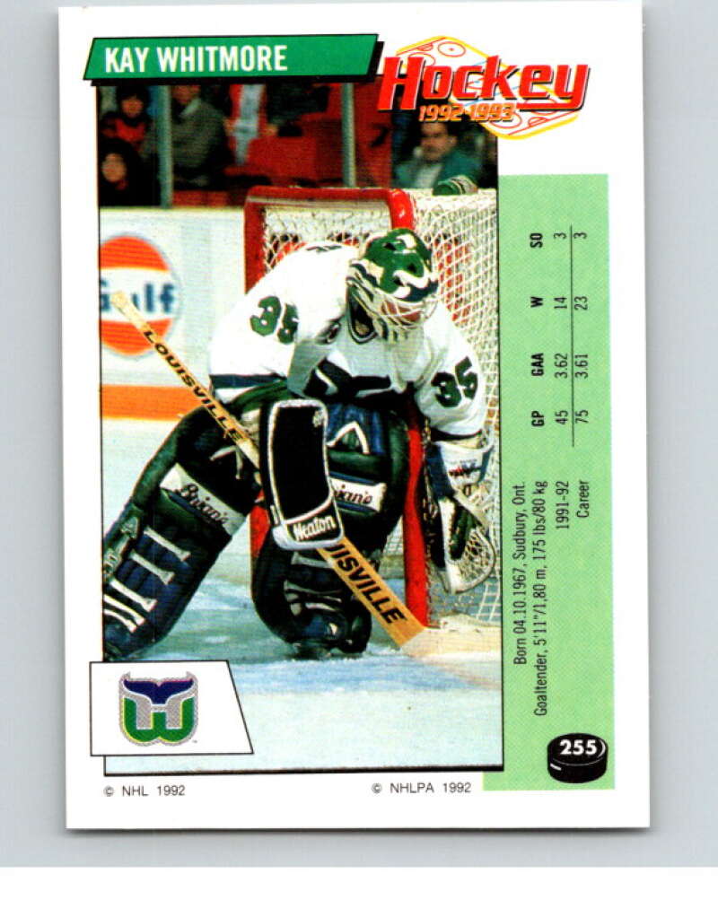 1992-93 Panini Stickers Hockey #255 Kay Whitmore V82999 Image 1