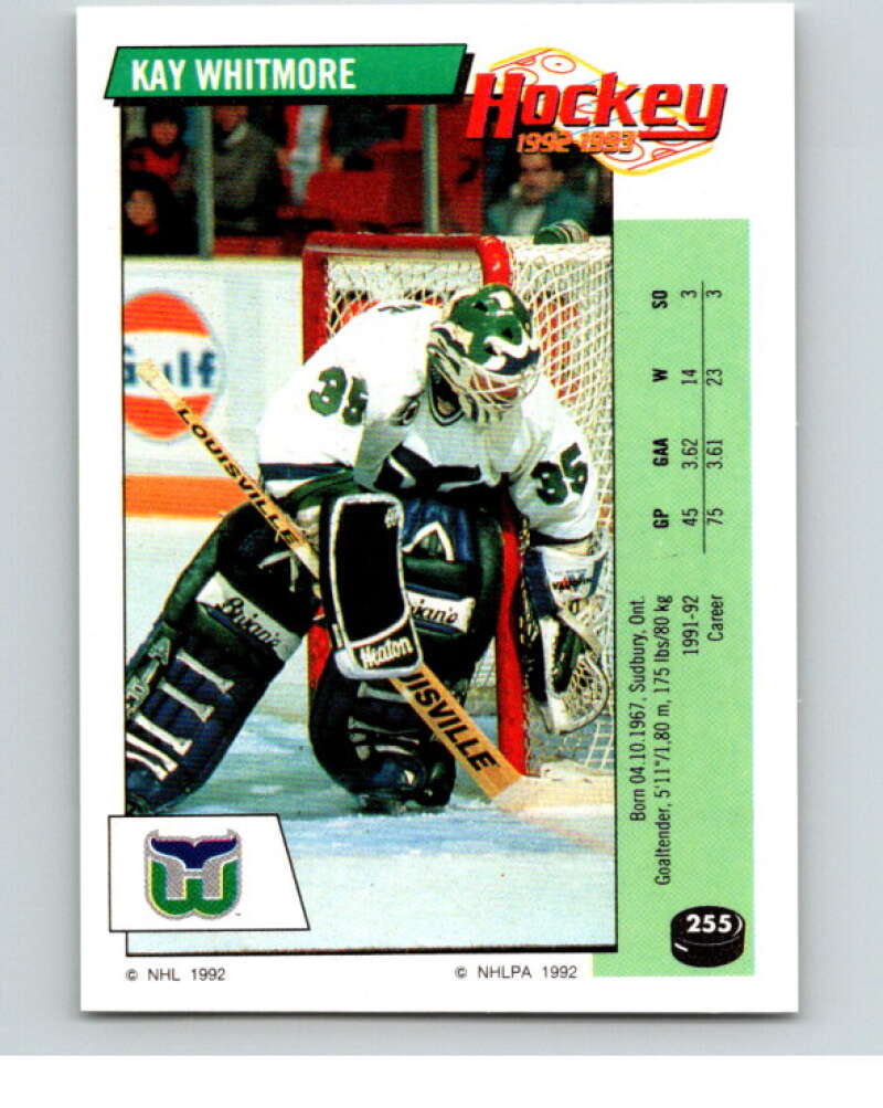 1992-93 Panini Stickers Hockey #255 Kay Whitmore V83000 Image 1