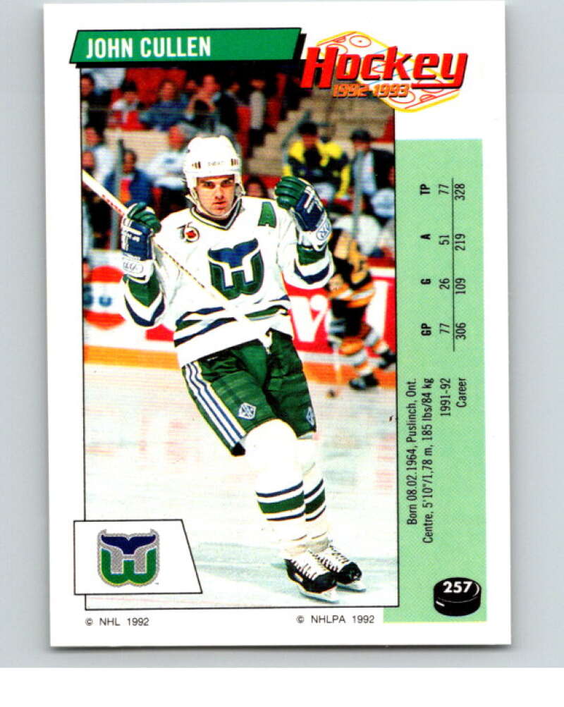 1992-93 Panini Stickers Hockey #257 John Cullen V83003 Image 1