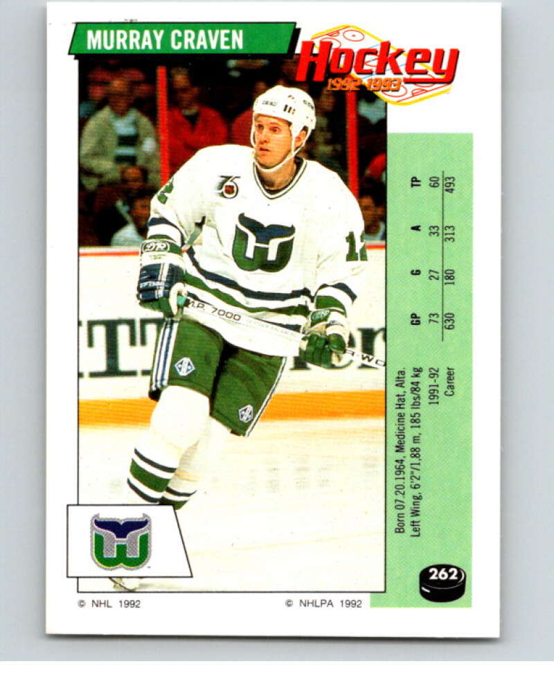 1992-93 Panini Stickers Hockey #262 Murray Craven V83014 Image 1