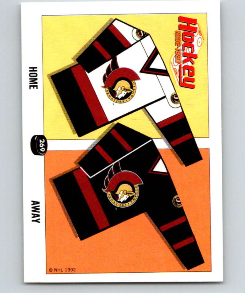 1992-93 Panini Stickers Hockey #269 Senators Jersey V83021 Image 1