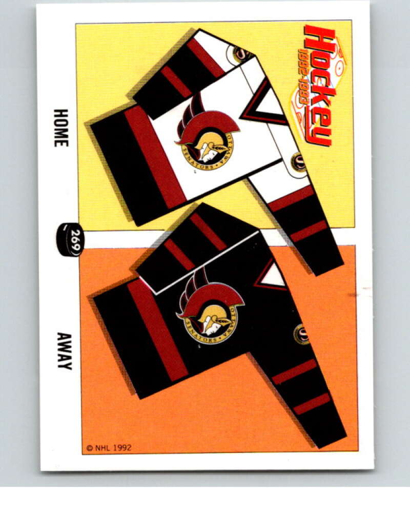 1992-93 Panini Stickers Hockey #269 Senators Jersey V83022 Image 1