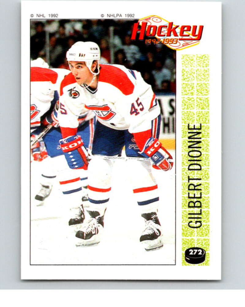 1992-93 Panini Stickers Hockey #272 Gilbert Dionne Montreal Canadiens V83026 Image 1