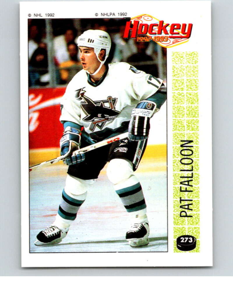 1992-93 Panini Stickers Hockey #273 Pat Falloon San Jose Sharks V83030 Image 1
