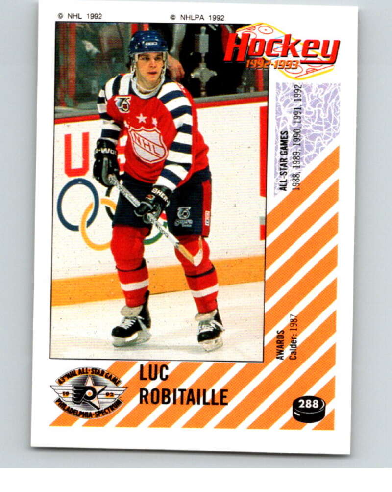 1992-93 Panini Stickers Hockey #288 Luc Robitaille AS Los Angeles Kings V83054 Image 1