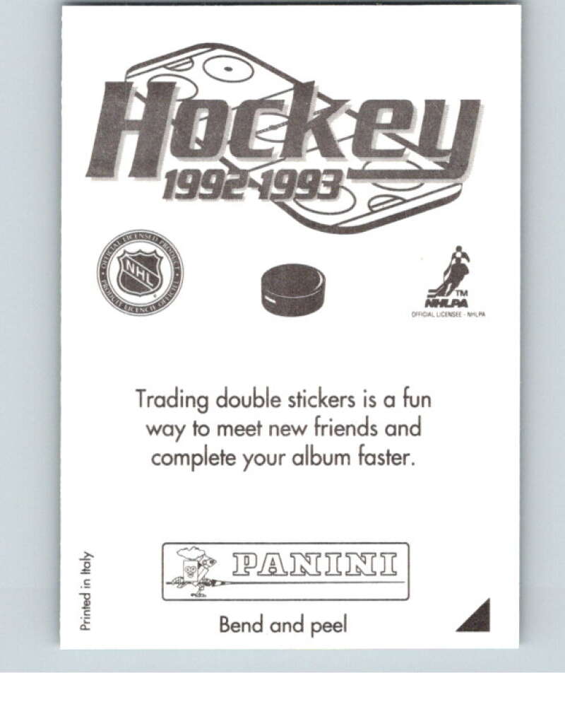 1992-93 Panini Stickers Hockey #C Pavel Bure Vancouver Canucks V83079 Image 2