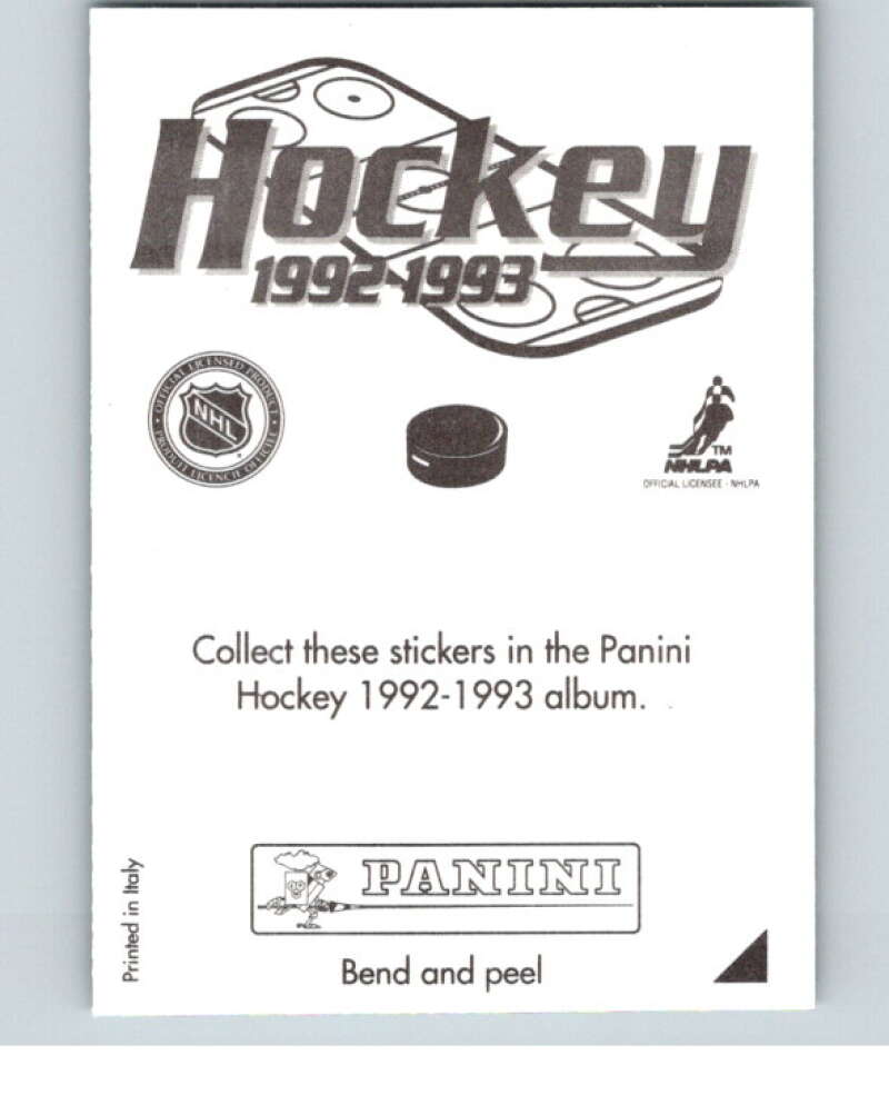 1992-93 Panini Stickers Hockey #G Felix Potvin Toronto Maple Leafs V83084 Image 2