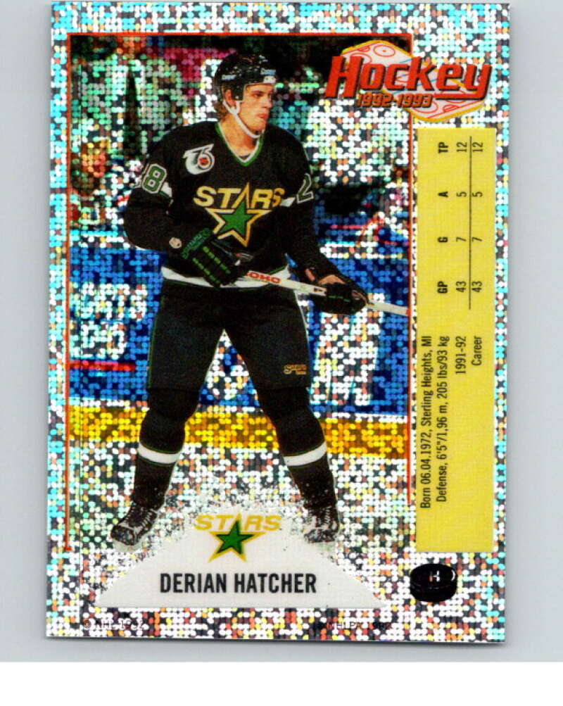 1992-93 Panini Stickers Hockey #H Derian Hatcher Minnesota North Stars V83085 Image 1