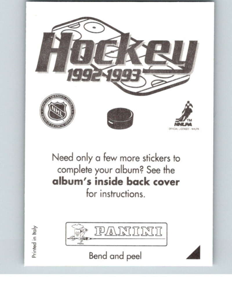 1992-93 Panini Stickers Hockey #P Eric Lindros Philadelphia Flyers V83100 Image 2