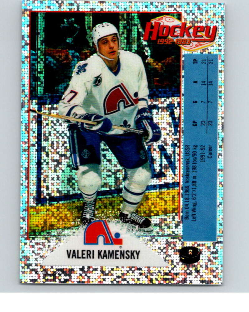 1992-93 Panini Stickers Hockey #R Valeri Kamensky Quebec Nordiques V83102 Image 1